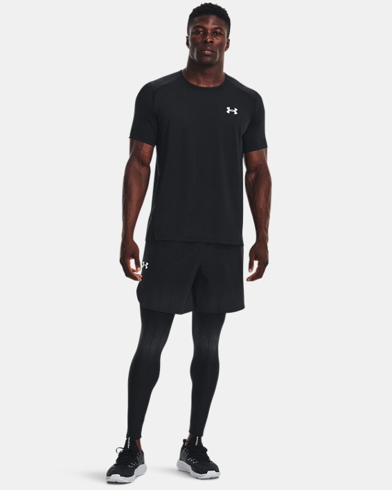 Men's HeatGear® ArmourPrint Leggings, Black, pdpMainDesktop image number 2